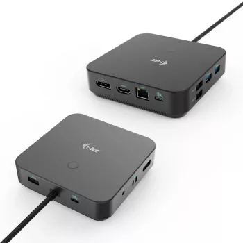 i-tec USB-C HDMI Dual DP Docking Station mit Power Delivery 100 W + Universal-Ladegerät 100 W
