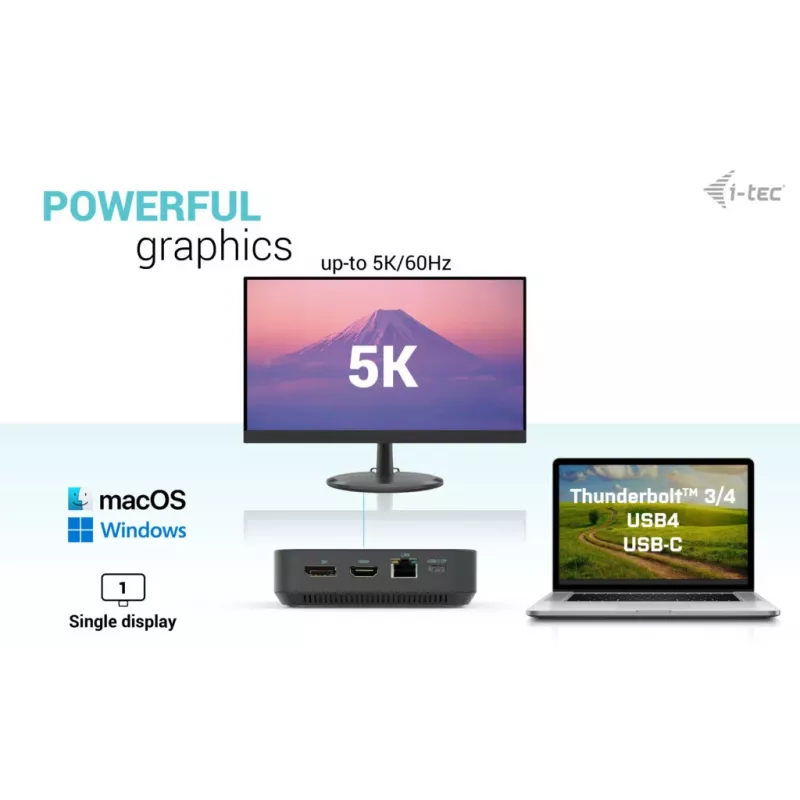 i-tec USB-C HDMI Dual DP Docking Station mit Power Delivery 100 W + Universal-Ladegerät 100 W