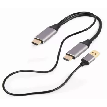 GEMBIRD Aktives 4K HDMI-Stecker auf DisplayPort-Stecker Adapterkabel, 2 m – Schwarz