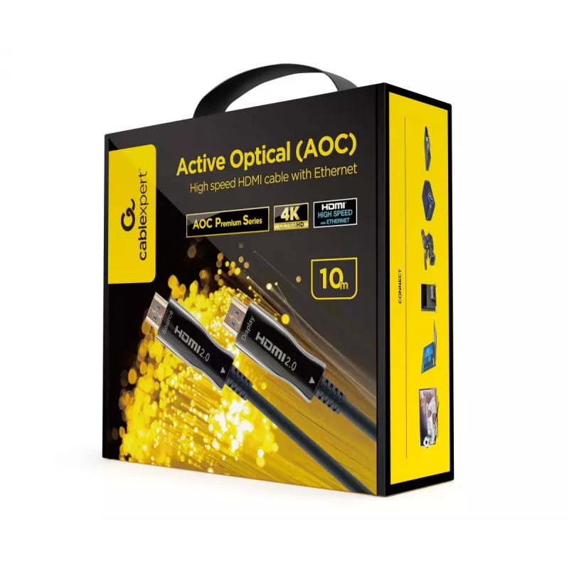 GEMBIRD Active Optical (AOC) High Speed HDMI Kabel mit Ethernet - AOC Premium Serie - 10m