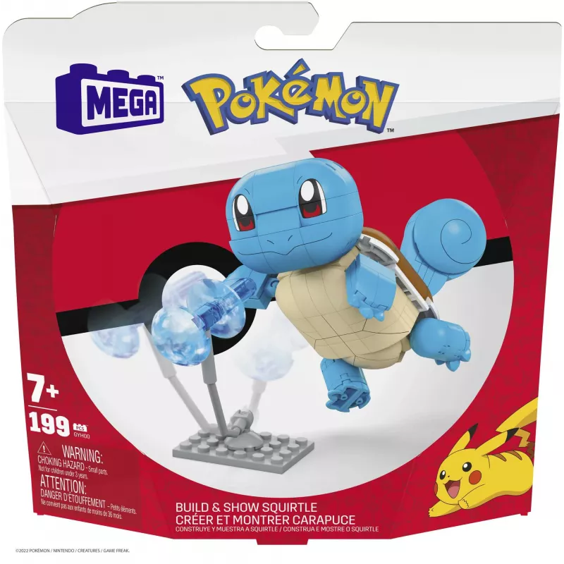 MEGA Pokémon Construx Build and Show Squirtle Baukasten, Baukasten, 7 Jahr(e), Kunststoff, 199 Stück(e), 339.3 g