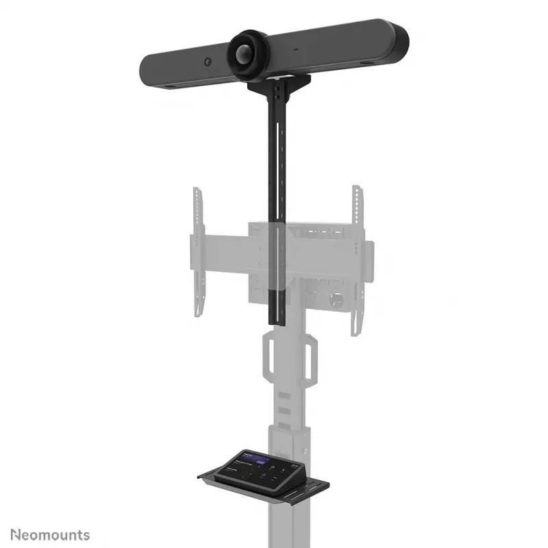 Neomounts Select AFLS-825BL1 Video- und Multimedia-Kit (Kameraablage, AV-Ablage, Logitech Rally Bar (Mini) Adapter) für FL50S-825BL1, max. 9 kg, Stahl, schwarz