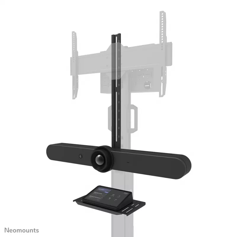 Neomounts Select AFLS-825BL1 Video- und Multimedia-Kit (Kameraablage, AV-Ablage, Logitech Rally Bar (Mini) Adapter) für FL50S-825BL1, max. 9 kg, Stahl, schwarz