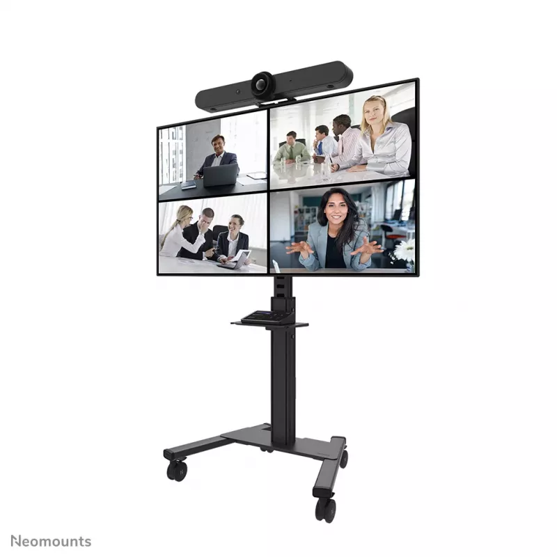 Neomounts Select AFLS-825BL1 Video- und Multimedia-Kit (Kameraablage, AV-Ablage, Logitech Rally Bar (Mini) Adapter) für FL50S-825BL1, max. 9 kg, Stahl, schwarz