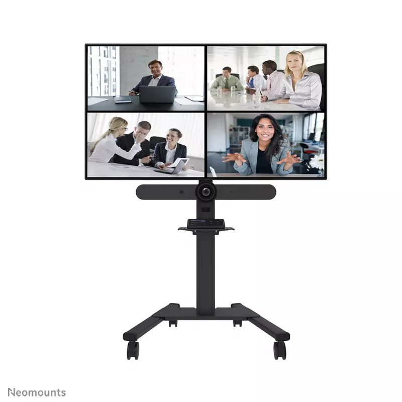 Neomounts Select AFLS-825BL1 Video- und Multimedia-Kit (Kameraablage, AV-Ablage, Logitech Rally Bar (Mini) Adapter) für FL50S-825BL1, max. 9 kg, Stahl, schwarz