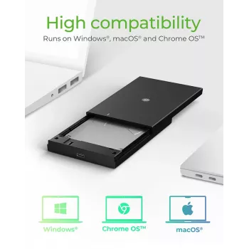 ICY BOX IB-200T-C3 SSD-Gehäuse Schwarz 2,5 Zoll