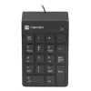 Numerisches Tastenfeld NATEC GOBY 2 USB 18‑Tasten Membran Schwarz — kabelgebundenes USB, 18 Tasten, 1,5 m Kabel, ABS-Gehäuse
