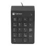 NATEC Goby 2 NKL-2022 Ziffernblock, kabelgebunden USB, 18 Tasten, Membran, 1,5 m Kabel, schwarz