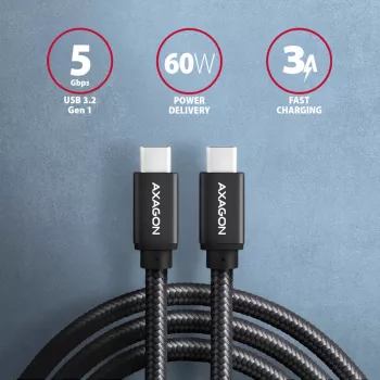 USB-Kabel Axagon BUCM3-CM15AB 1,5 m USB 3.2 Gen 1 Schwarz