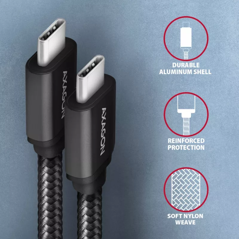 USB-Kabel Axagon BUCM3-CM15AB 1,5 m USB 3.2 Gen 1 Schwarz