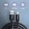USB-Kabel Axagon BUCM-AM15AB USB 2.0 1,5 m USB A USB C Schwarz
