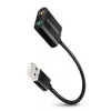 Externer USB-Audioadapter AXAGON ADA-12 mit 1x 3,5-mm-Klinke für Kopfhörer und Mikrofon