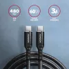 USB-Kabel Axagon BUCM-CM10AB USB 2.0 1m USB C Schwarz