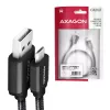 Axagon BUMM-AM10AB HQ Kabel Micro USB <-> USB-A, 1m, USB 2.0, 2,4A, ALU, Geflecht, schwarz