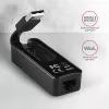 AXAGON ADE-XR USB 2.0 Typ-A auf Fast Ethernet 10/100 Adapter, RJ-45, Realtek RTL8152, schwarz, 23 g
