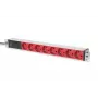 Digitus DN-95410 1HE Aluminium-Rack-PDU, 8x Schuko, 2 m, IEC-C14-Stecker