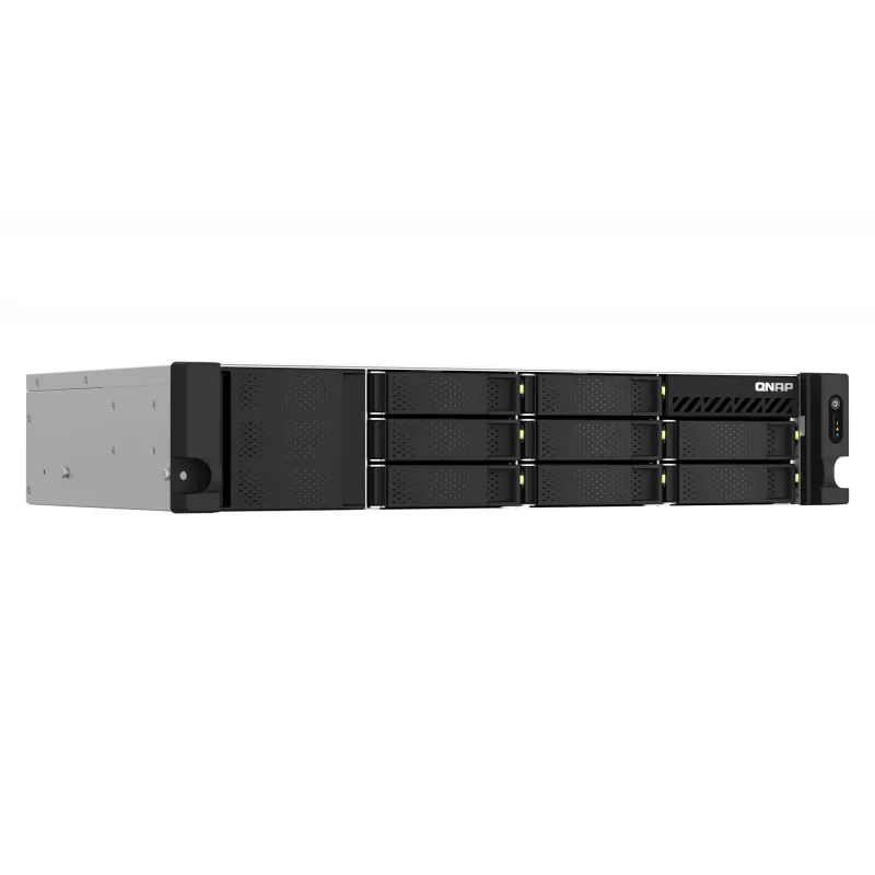 QNAP TS-864EU-RP-8G NAS/Storage Server Rack (2U) Intel® Celeron® N5095 8 GB DDR4 0 TB QNAP Turbo System Schwarz