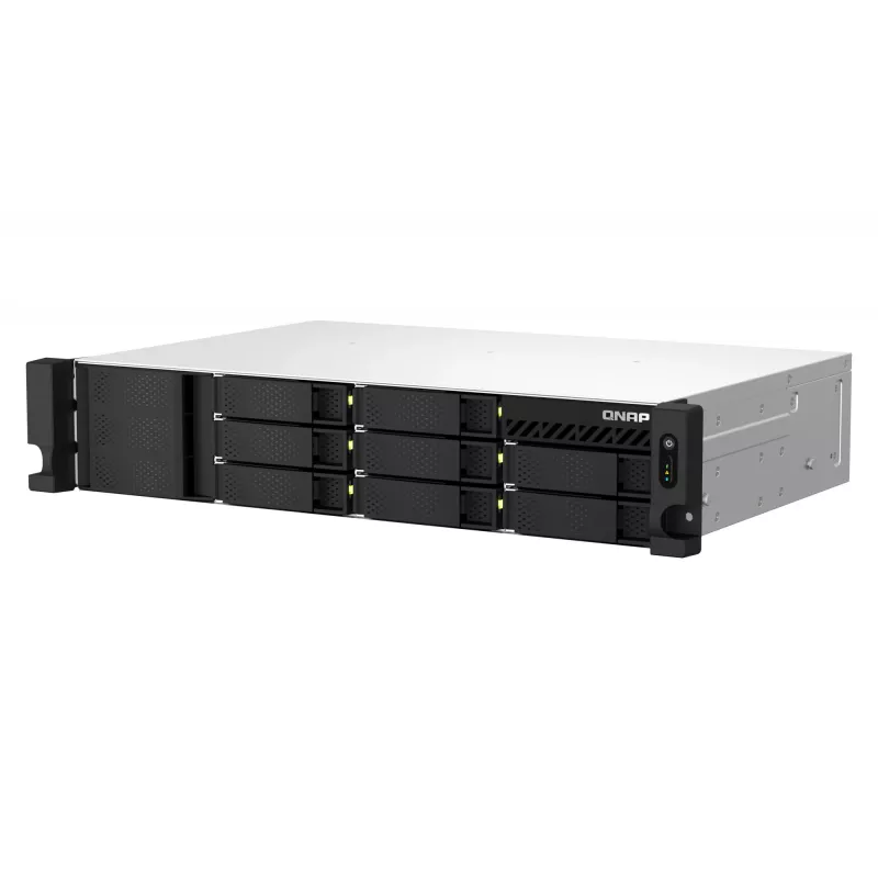 QNAP TS-864EU-RP-8G NAS/Storage Server Rack (2U) Intel® Celeron® N5095 8 GB DDR4 0 TB QNAP Turbo System Schwarz