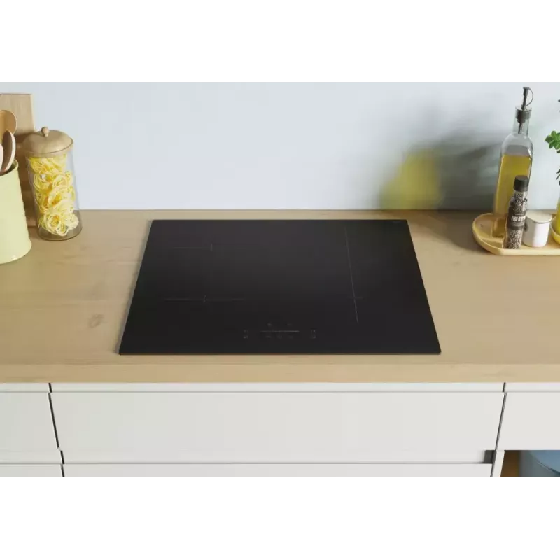 Candy CTP6SC4/E1 Schwarz Einbau-Induktionskochfeld 59 cm Zone 4 Kochzonen mit integrierter Dunstabzugshaube