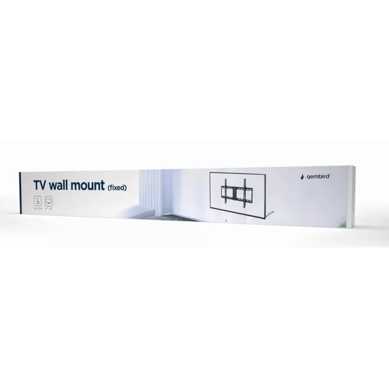 Gembird WM-80F-01 feste TV-Wandhalterung, 37–80 Zoll, bis 70 kg, VESA bis 600x400, schwarz