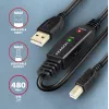 Axagon ADR-220B aktives USB 2.0 A-M -> B-M Verbindungs-/Repeaterkabel 20 m
