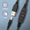 Axagon ADR-220B aktives USB 2.0 A-M -> B-M Verbindungs-/Repeaterkabel 20 m