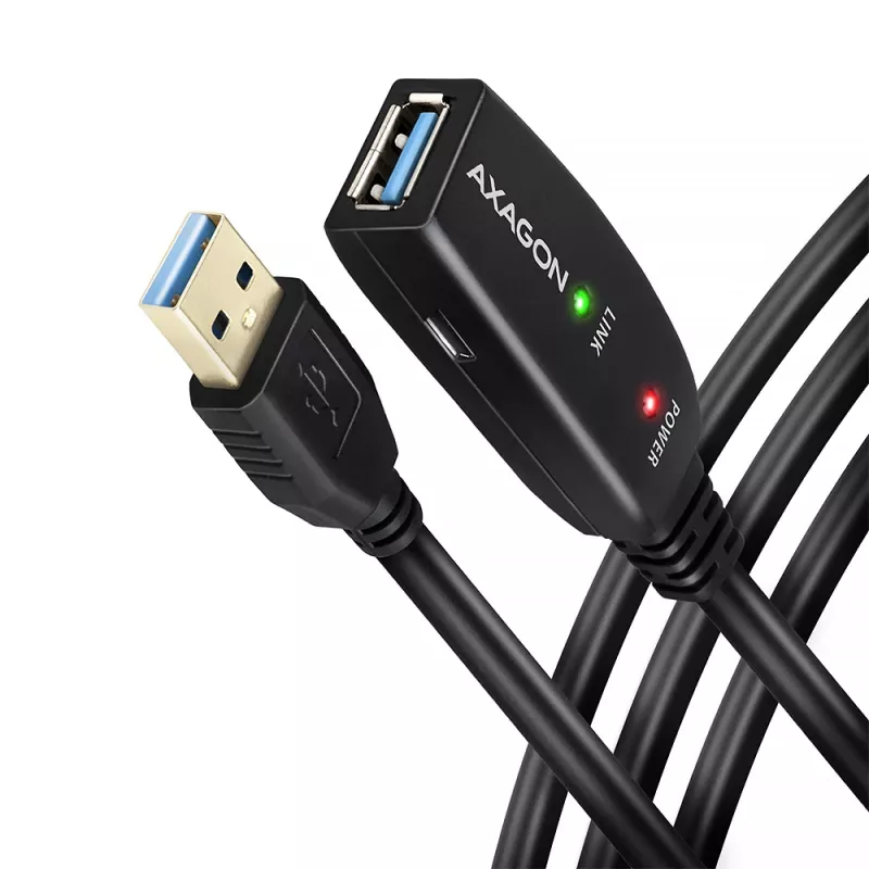 Axagon ADR-310 USB 3.2 Gen 1 A-M -> A-F aktives Verlängerungs-/Repeaterkabel 10m