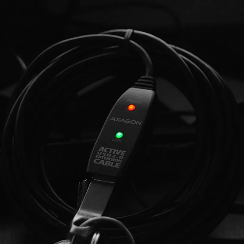 Axagon ADR-205 USB 2.0 A-M -> A-F aktives Verlängerungs-/Repeaterkabel 5m