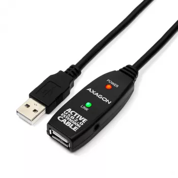 Axagon ADR-210 USB 2.0 A-M -> A-F aktives Verlängerungs-/Repeaterkabel 10 m
