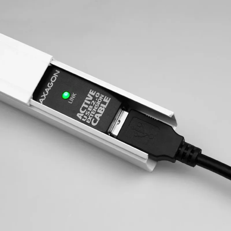 Axagon ADR-210 USB 2.0 A-M -> A-F aktives Verlängerungs-/Repeaterkabel 10 m