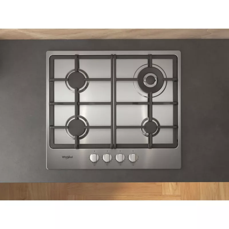 Whirlpool TGML 661 IX R Edelstahl Einbau 58 cm Gas 4 Zone(n)