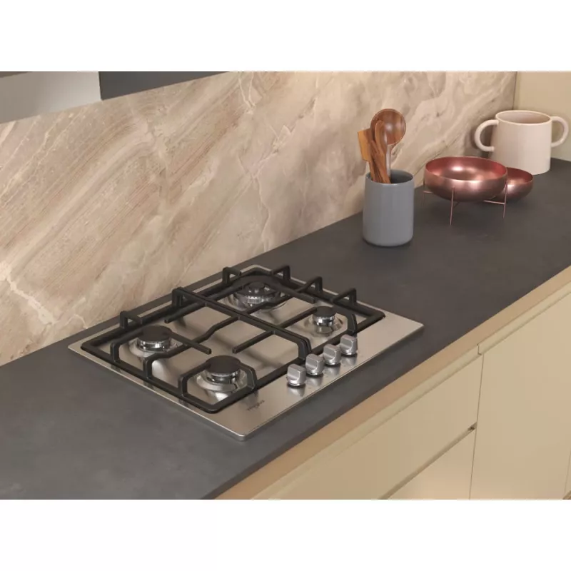 Whirlpool TGML 661 IX R Edelstahl Einbau 58 cm Gas 4 Zone(n)