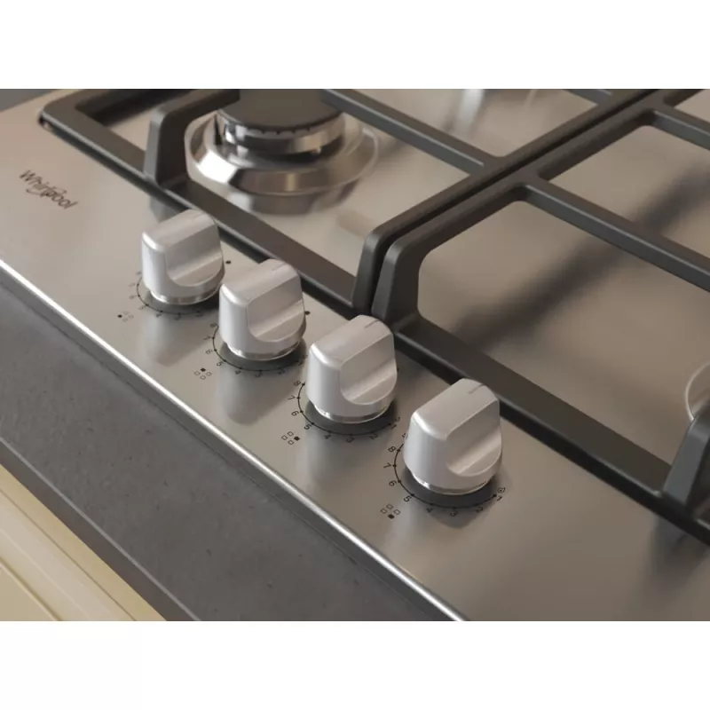 Whirlpool TGML 661 IX R Edelstahl Einbau 58 cm Gas 4 Zone(n)
