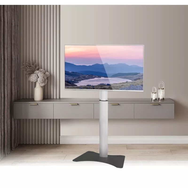 Techly ICA-TR39 TV-Standfuß, 32–70 Zoll, 40 kg, VESA 800x400, Schwarz/Silber