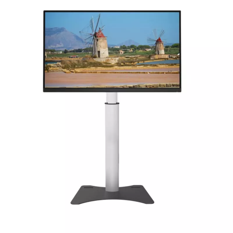 Techly ICA-TR39 TV-Standfuß, 32–70 Zoll, 40 kg, VESA 800x400, Schwarz/Silber