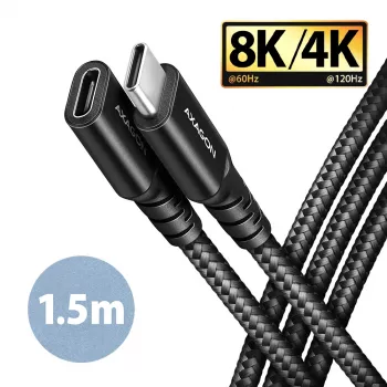 Axagon BUCM32-CF15AB SPEED+ USB-C USB 20Gbps Verlängerungskabel 1,5 m