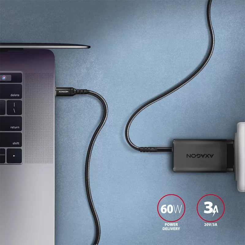USB-Kabel Axagon BUCM-CM10AB 1m USB 2.0 USB C Schwarz