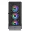 Thermaltake Ceres 500 TG ARGB Midi-Tower PC-Gehäuse, E-ATX, Hartglas, 3x 140 mm ARGB-Frontlüfter, USB-C, schwarz