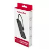 Axagon HUE-C1A 4x USB 5Gbps TRAVEL-Hub, USB-C Power-Eingang, 19 cm USB-A-Kabel