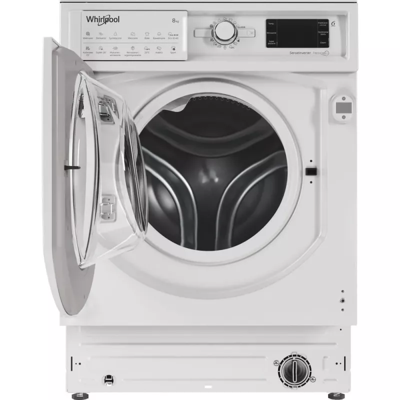 Whirlpool BI WMWG 81485 PL Einbau-Waschmaschine, Frontlader, 8 kg, 14 Programme, Energieklasse B, weiß