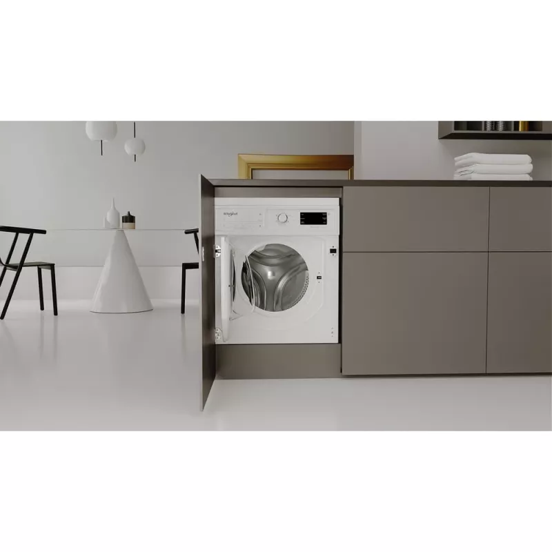 Whirlpool BI WMWG 81485 PL Einbau-Waschmaschine, Frontlader, 8 kg, 14 Programme, Energieklasse B, weiß