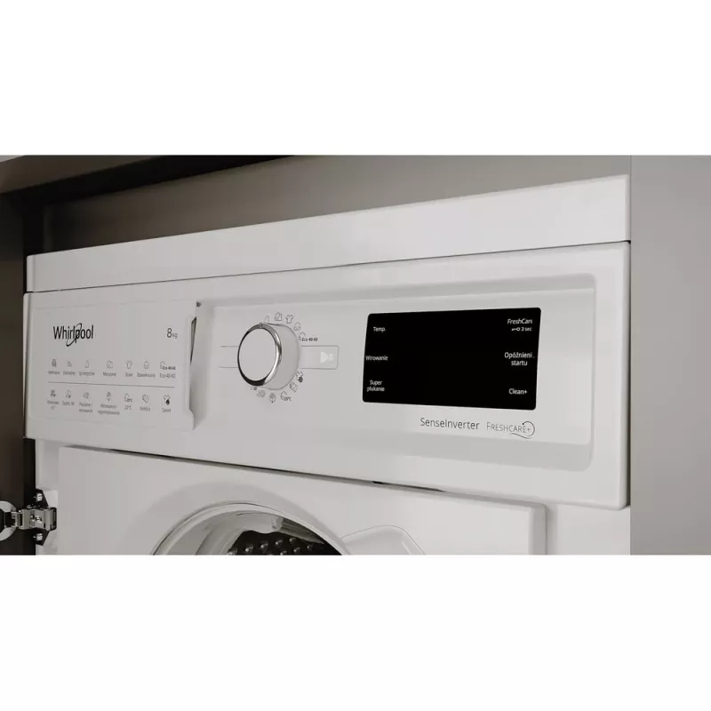 Whirlpool BI WMWG 81485 PL Einbau-Waschmaschine, Frontlader, 8 kg, 14 Programme, Energieklasse B, weiß