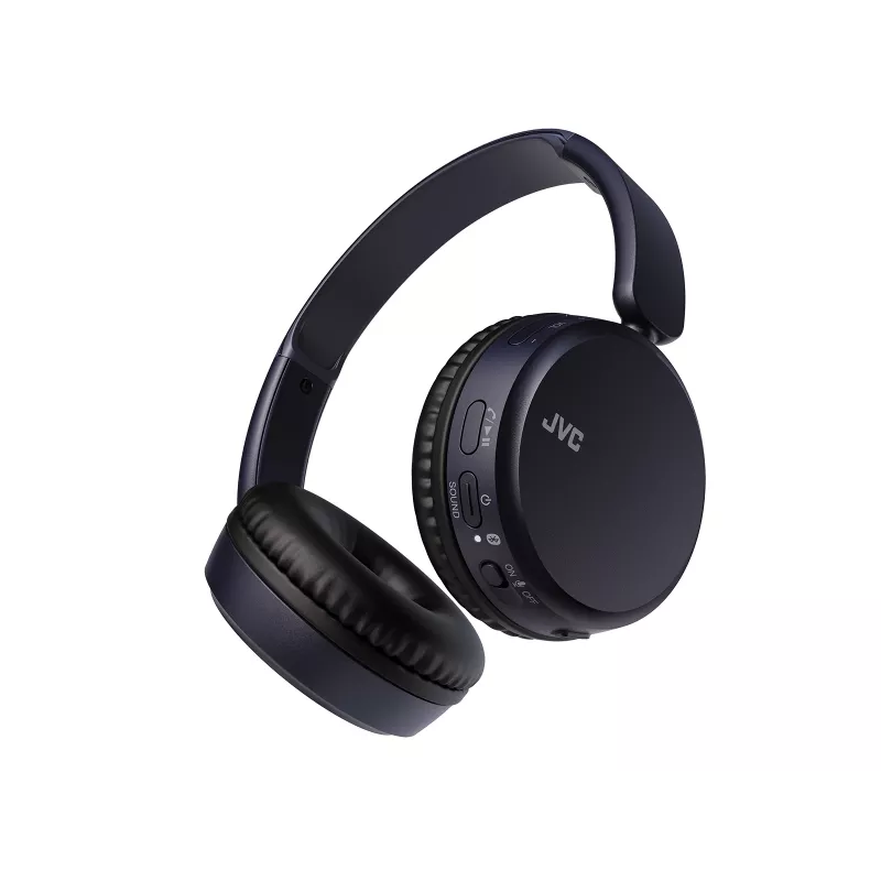 JVC HA-S36W-A-U kabellose Kopfhörer, Bluetooth, Multipoint, 35 h Wiedergabezeit, eingebautes Mikrofon, USB-C, blau