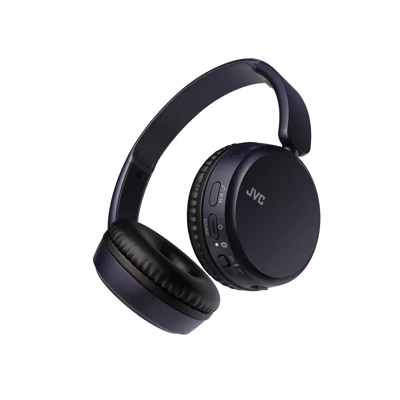 JVC HA-S36W-A-U kabellose Kopfhörer, Bluetooth, Multipoint, 35 h Wiedergabezeit, eingebautes Mikrofon, USB-C, blau