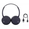 JVC HA-S36W-A-U kabellose Kopfhörer, Bluetooth, Multipoint, 35 h Wiedergabezeit, eingebautes Mikrofon, USB-C, blau