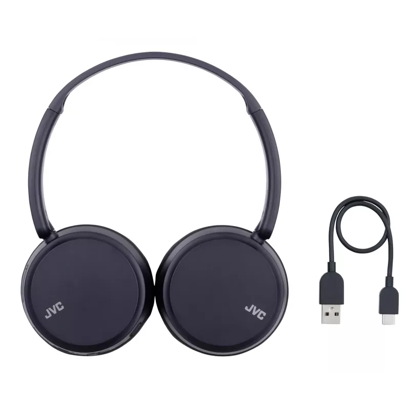 JVC HA-S36W-A-U kabellose Kopfhörer, Bluetooth, Multipoint, 35 h Wiedergabezeit, eingebautes Mikrofon, USB-C, blau
