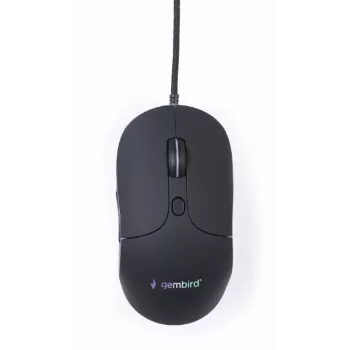 Gembird MUS-UL-02 beleuchtete USB-Maus, 6 Tasten, schwarz