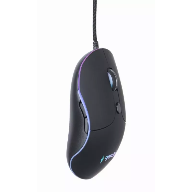 Gembird MUS-UL-02 beleuchtete USB-Maus, 6 Tasten, schwarz