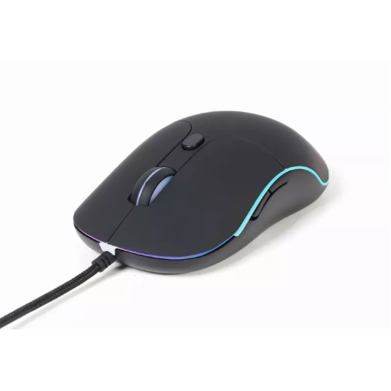 Gembird MUS-UL-02 beleuchtete USB-Maus, 6 Tasten, schwarz