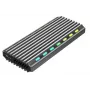 GEMBIRD EE2280-U3C-03 M.2-NVMe/SATA-SSD-Gehäuse, USB 3.1 Gen 2 (10 Gbit/s), USB Type-C, RGB, Aluminium